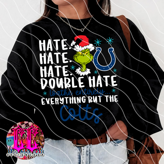 COLT DOUBLE HATE FOOTBALL  PNG DIGITAL DOWNLOAD