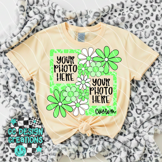 CUSTOM Mother's Day Photos Green PNG Digital Download