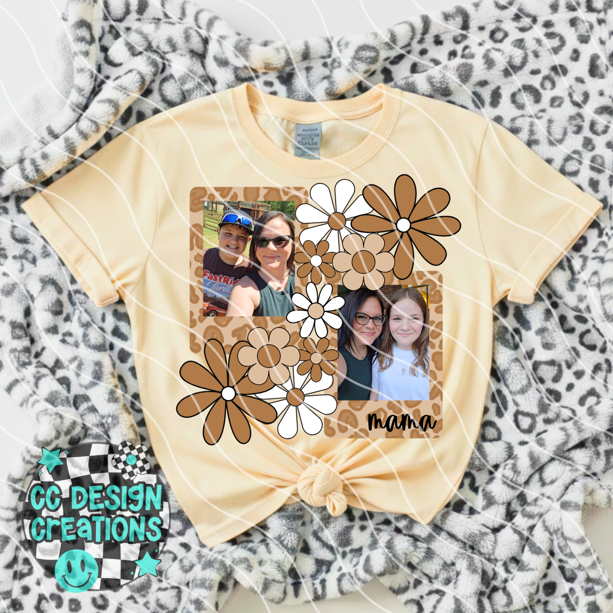 CUSTOM Mother's Day Photos Brown PNG Digital Download