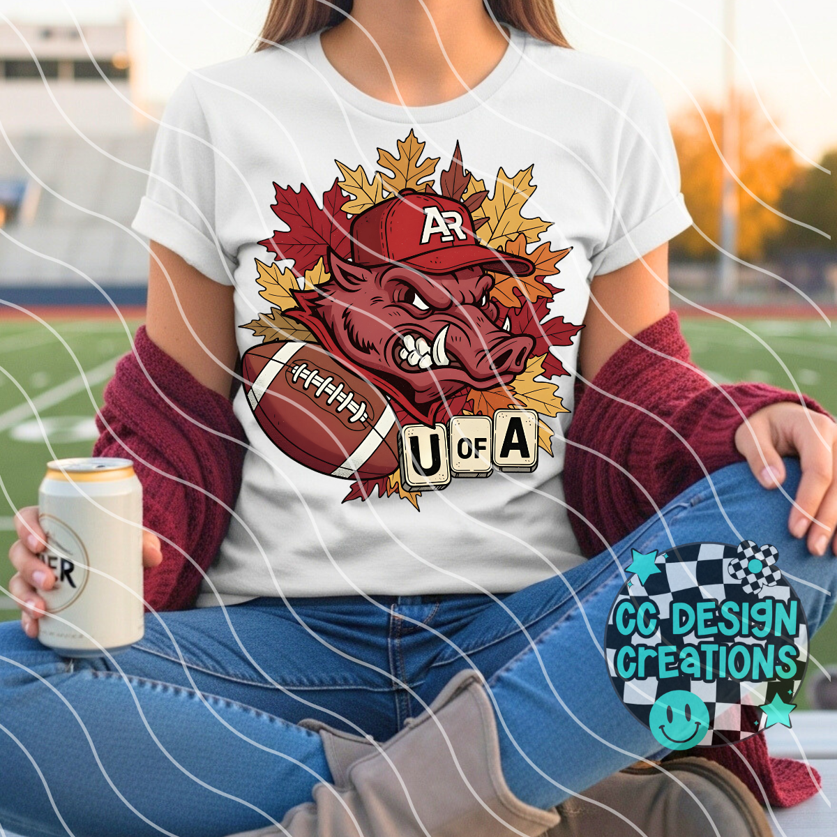 Arkansas Fall Football PNG Digital Download