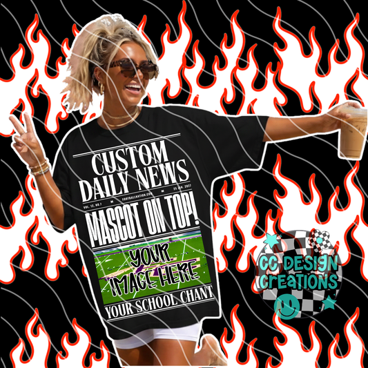 CUSTOM DAILY FOOTBALL NEWS PNG DIGITAL DOWNLOAD (WHITE + BLACK INCLUDED)