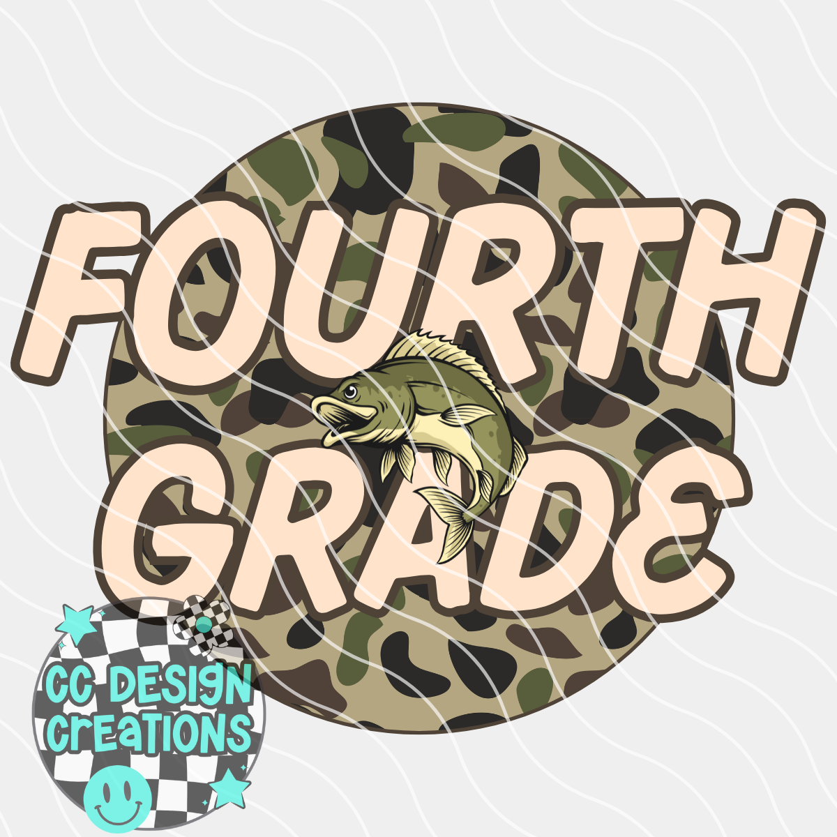 Camo BTS Fourth Grade PNG Digital Download