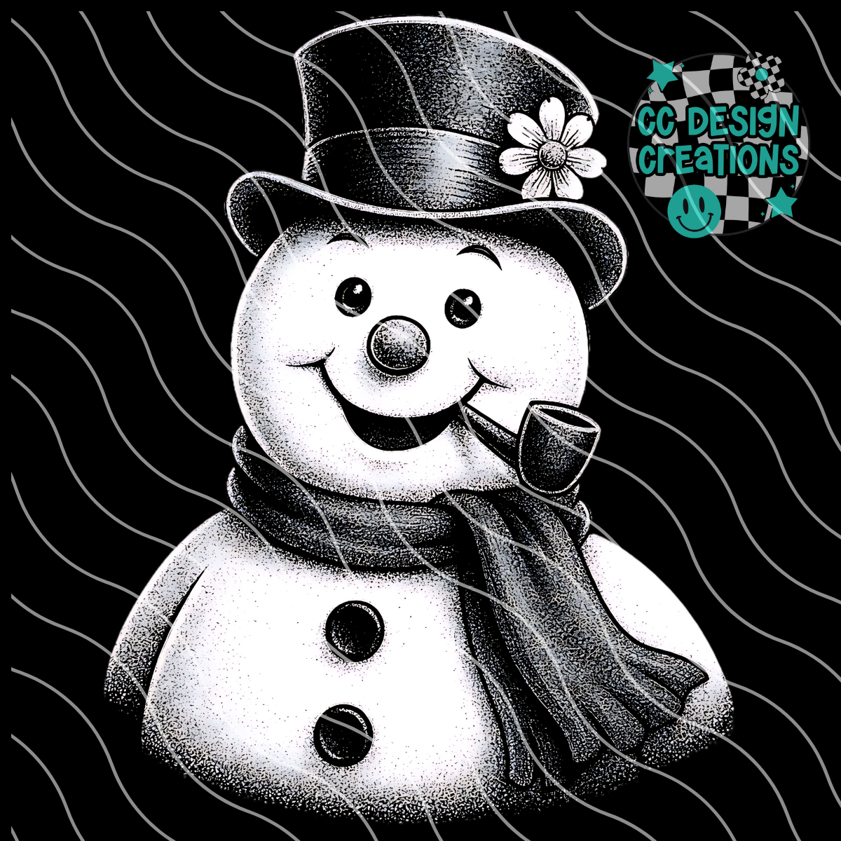 Frosty Sketch PNG Digital Download (Dark Clothing Only)