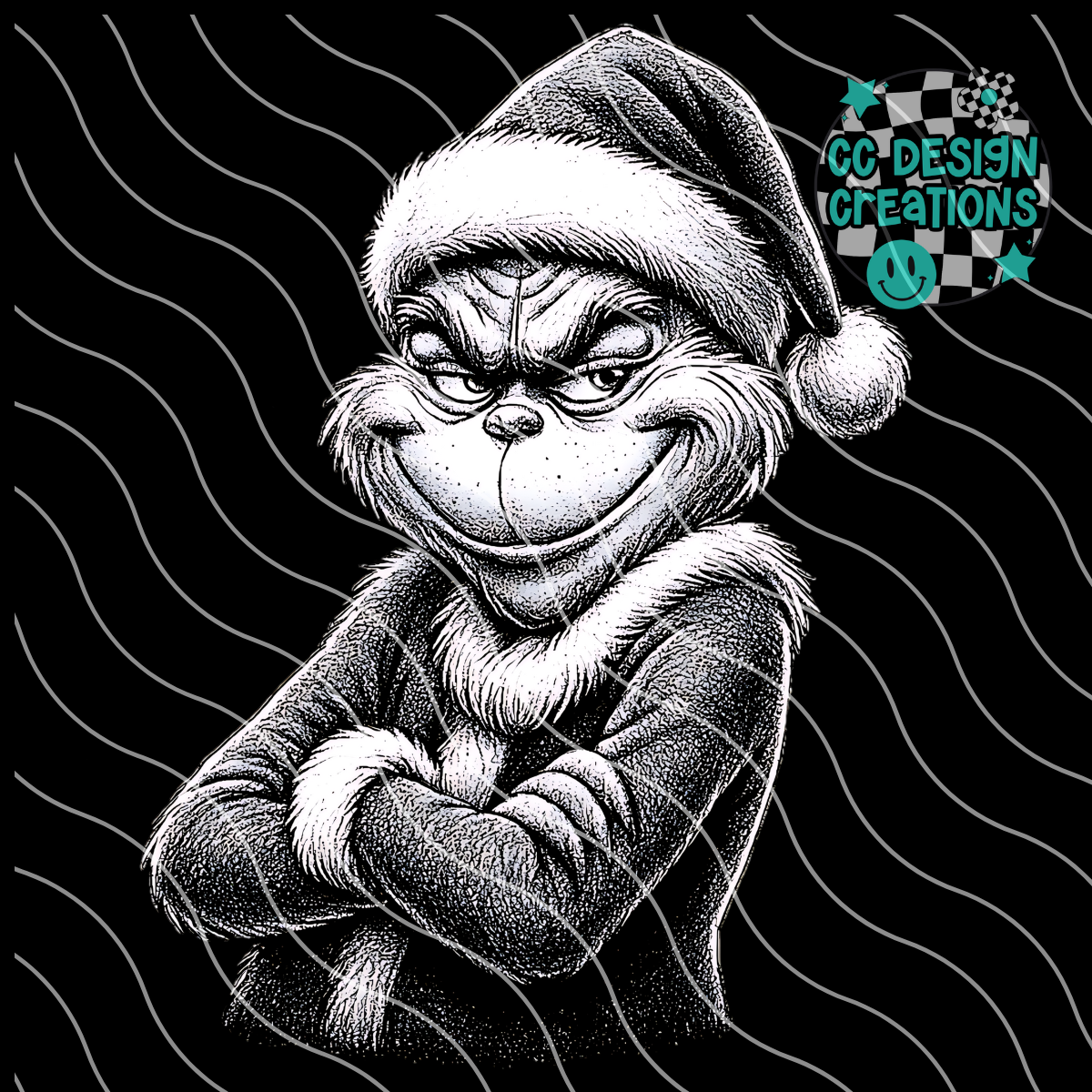 Mean One Sketch PNG Digital Download (Dark Clothing Only)