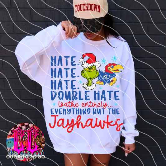 JYHAWK DOUBLE HATE FOOTBALL PNG DIGITAL DOWNLOAD