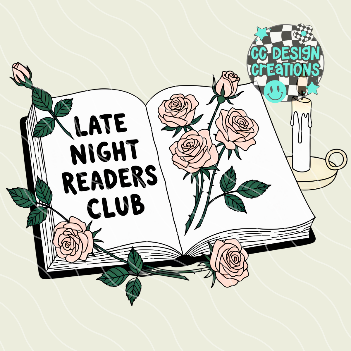 Late Night Readers Club PNG Digital Download