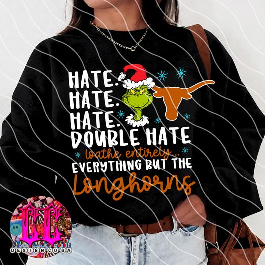 LGHORNS DOUBLE HATE FOOTBALL PNG DIGITAL DOWNLOAD