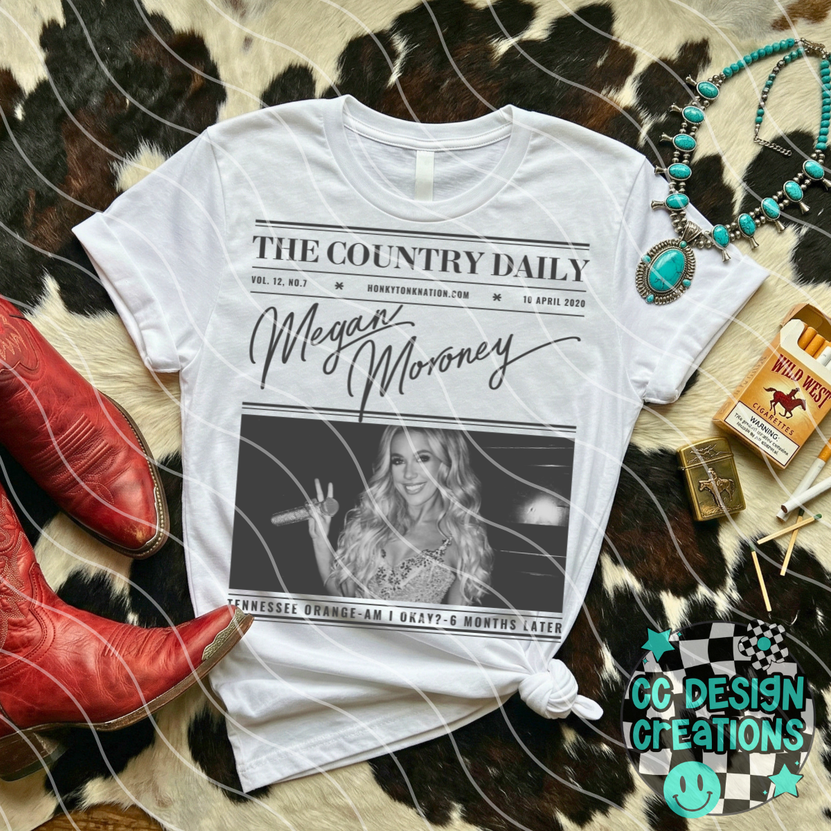 Country Newspaper Megan Mor oney PNG Digital Download