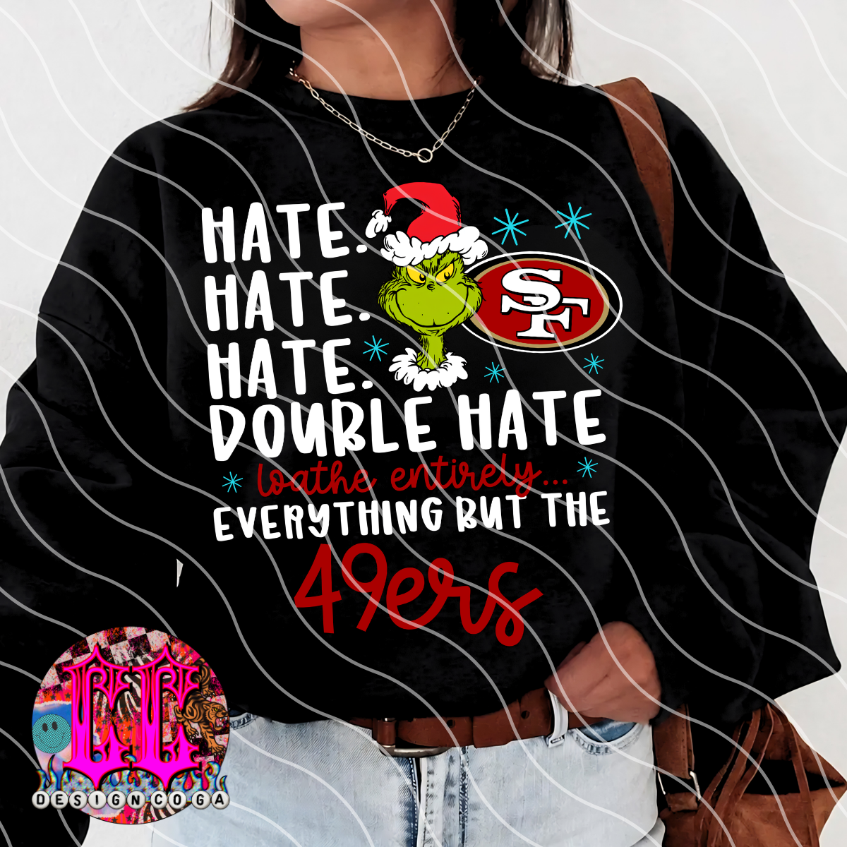 NINER DOUBLE HATE FOOTBALL PNG DIGITAL DOWNLOAD