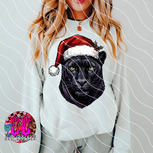 PANTHERS CHRISTMAS SKETCH MASCOT PNG DIGITAL DOWNLOAD