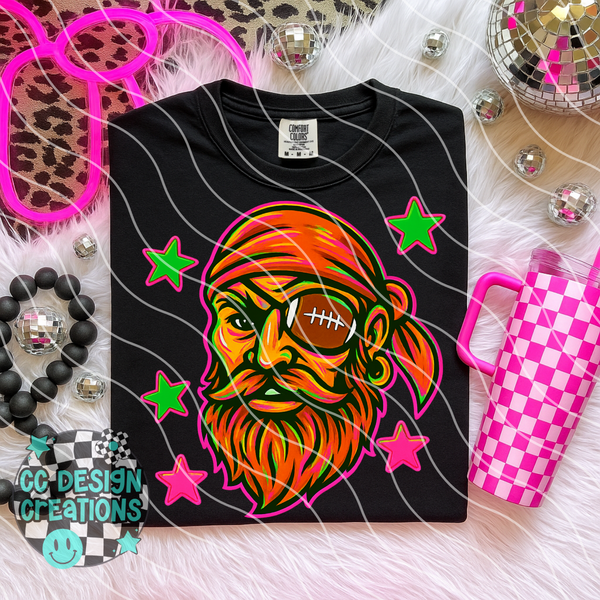 Pirate Neon Mascot PNG Digital Download – CC DESIGN CO GA