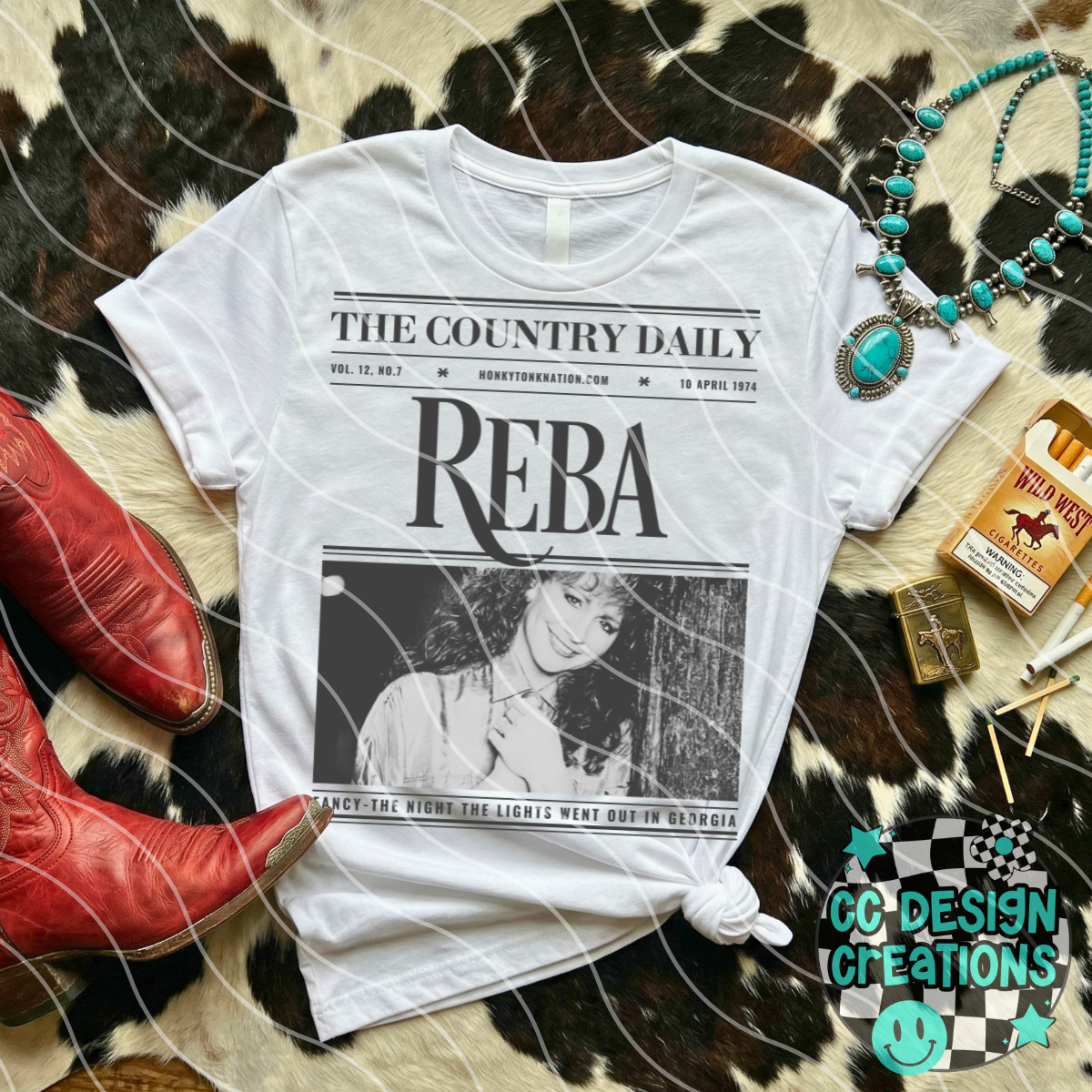 Country Newspaper Reb a Mc entire PNG Digital Download
