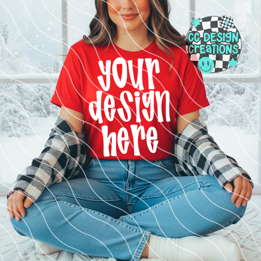 Red Tee Christmas Mock