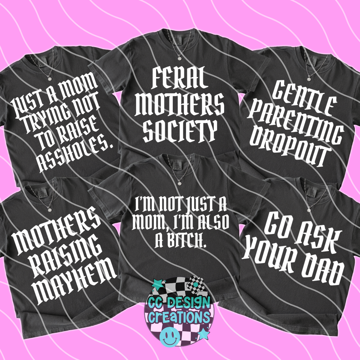 Snarky Mom BUNDLE PNG Digital Download (Black + White)