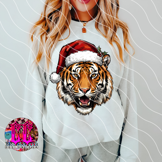 TIGERS CHRISTMAS SKETCH MASCOT PNG DIGITAL DOWNLOAD