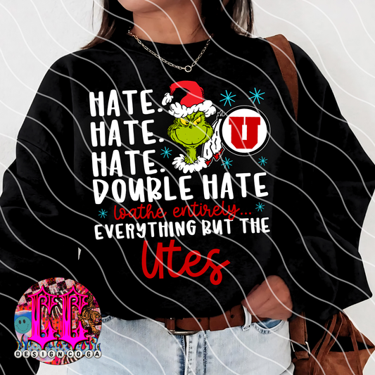 UT DOUBLE HATE FOOTBALL PNG DIGITAL DOWNLOAD